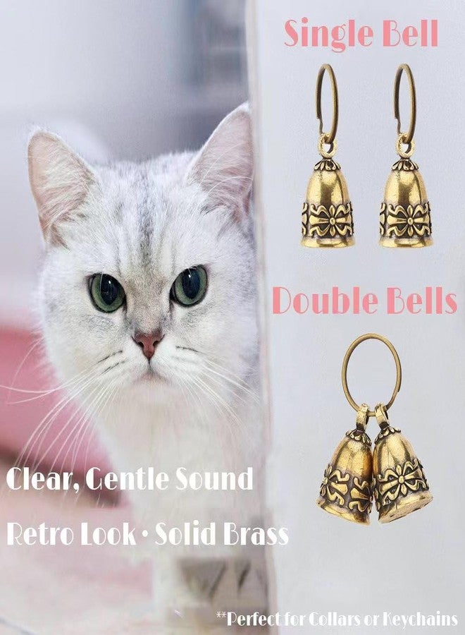 kcrygogo Copper Collar Bell for Small Pet, 0.7 inch Bell for Cats and Dogs,Noise NOT LOUD Come with Silver Pet Anti-Lost ID Pendant Tags (2Set) - Image 4
